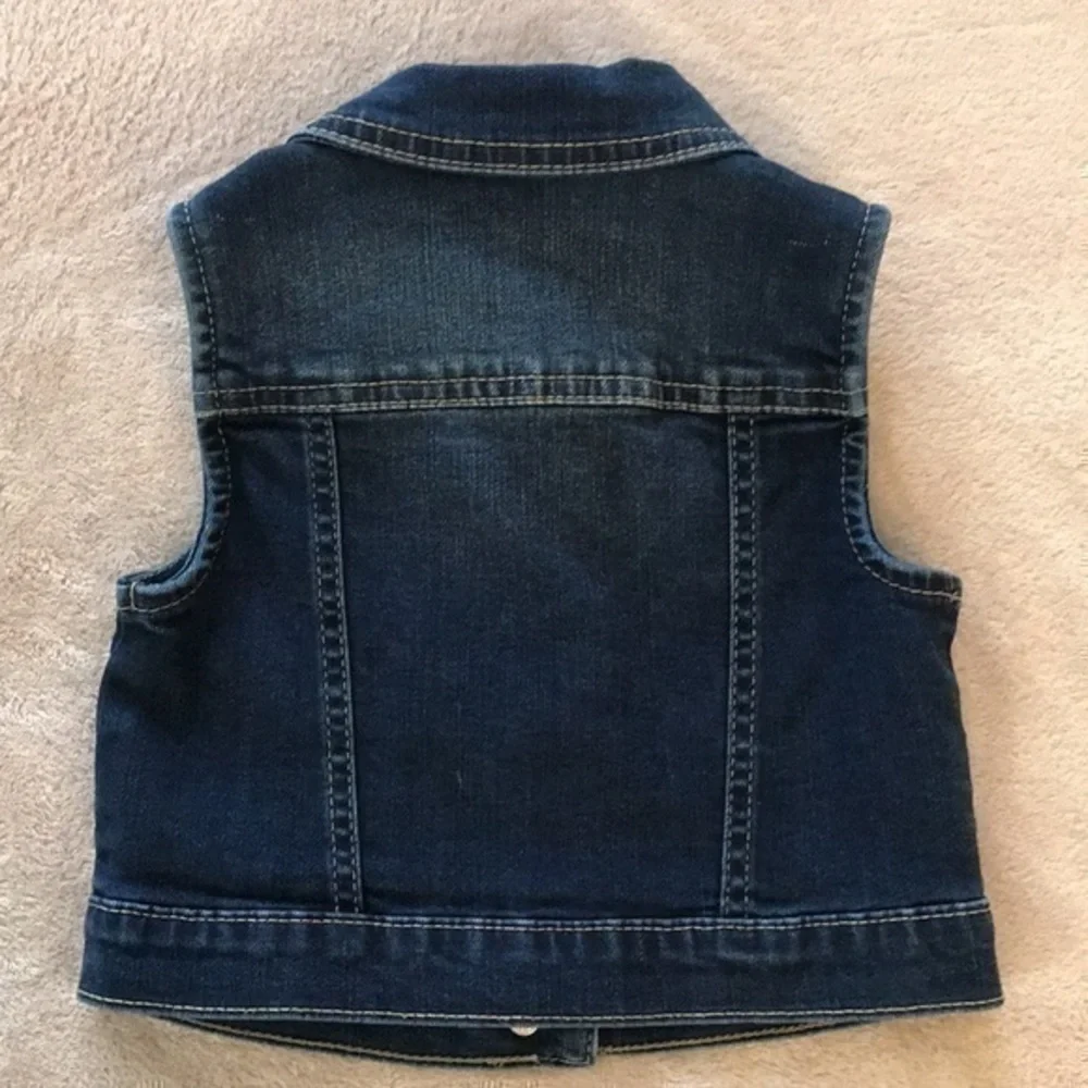Genuine Kids from OshKosh Demin/Jean Vest Size 3T Dark Blue